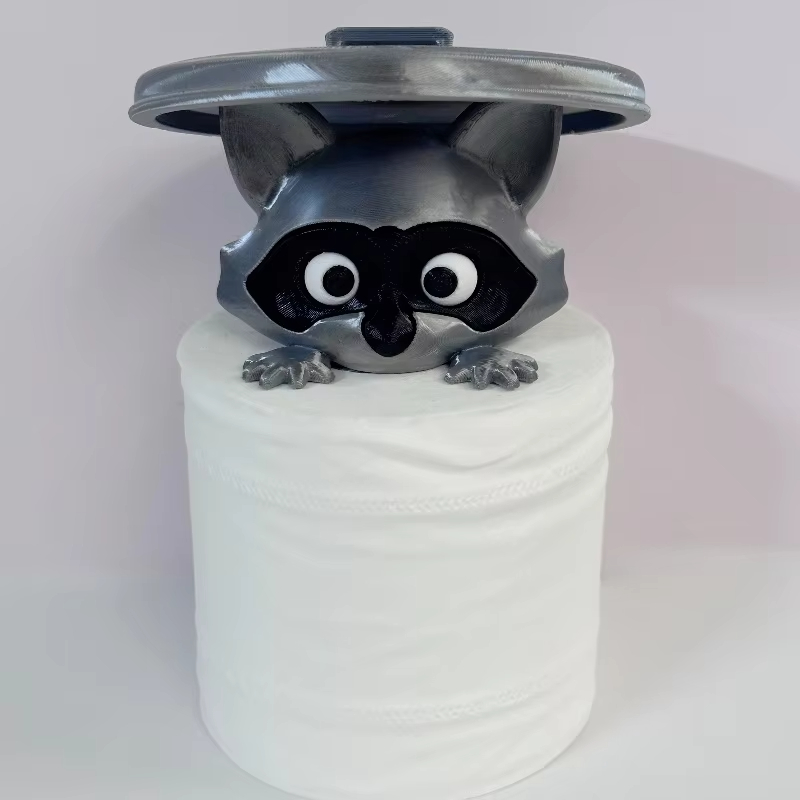 Home Bathroom Decor Ideas - Creativo cartone animato procione porta carta