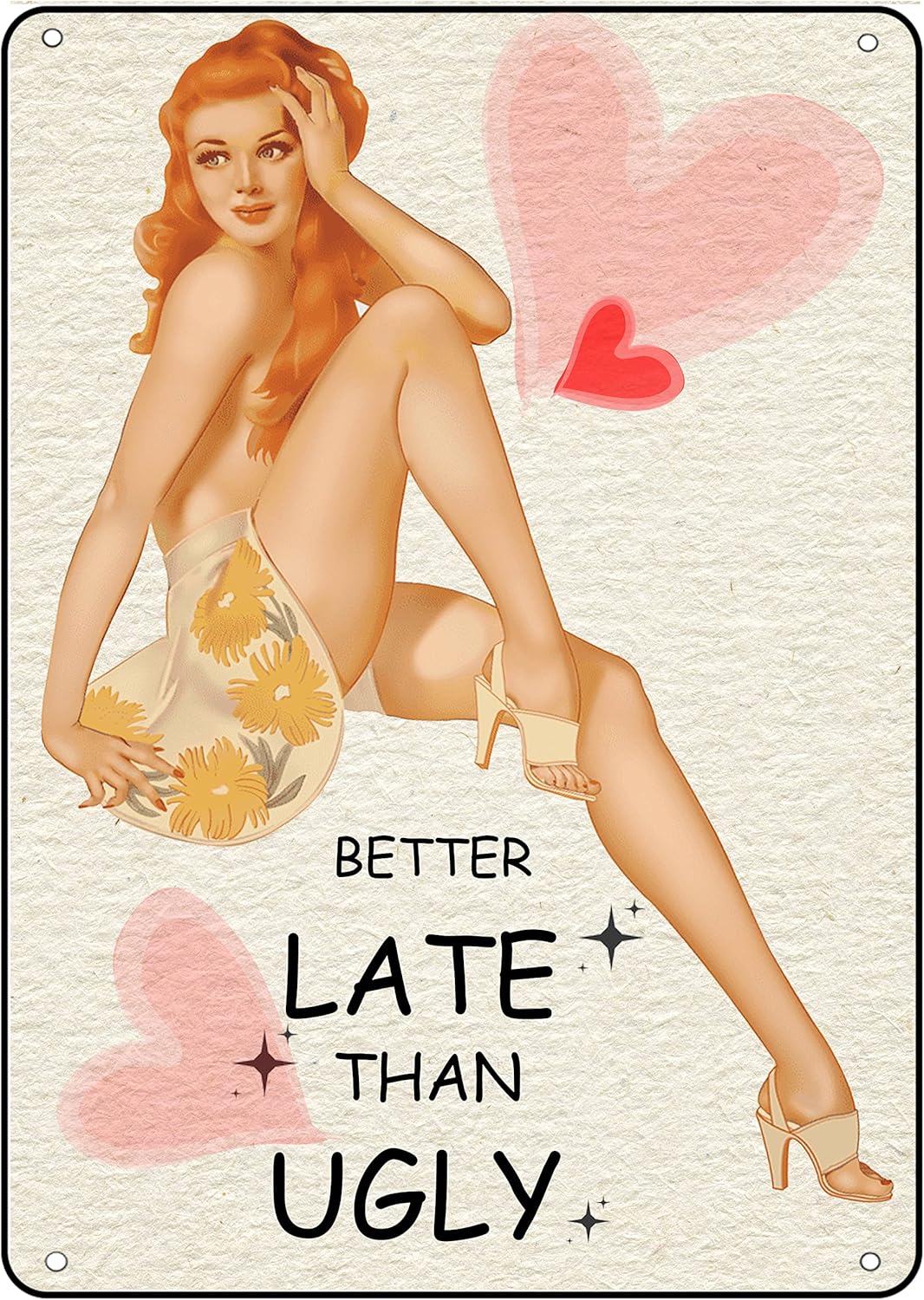 Home Bathroom Sign - Targa in metallo stile Pin Up