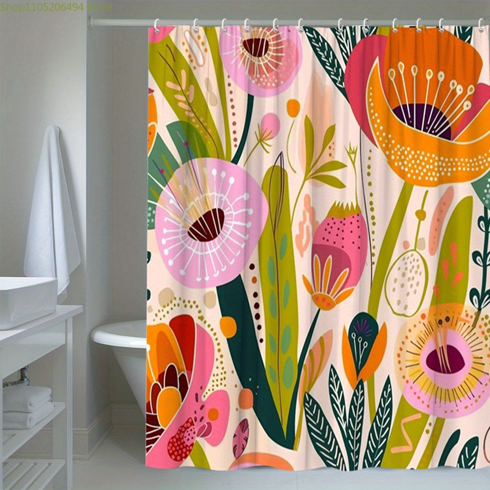 Tenda da Doccia con Motivo Flo - Home Bathroom Decor Ideas recensione e prezzo