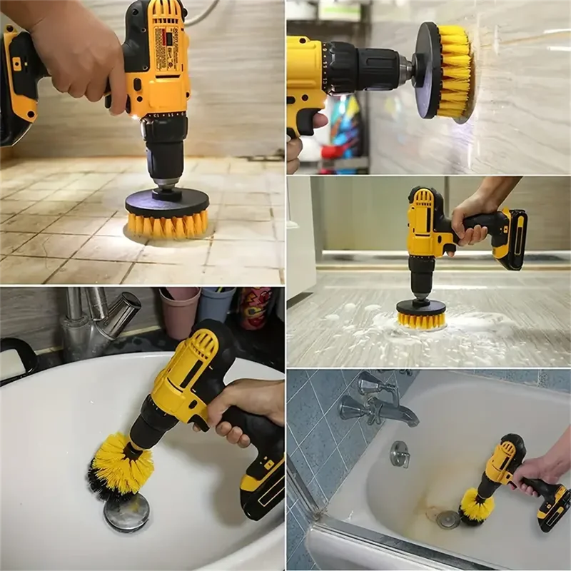 Set di 3 spazzole per trapano, - Home Bathroom Cleaning Kit recensione e prezzo