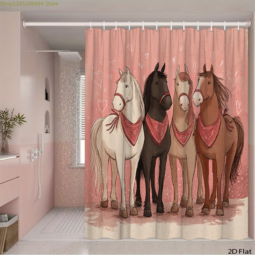 Tenda da doccia con cavalli ca - Home Bathroom Decor Ideas recensione e prezzo